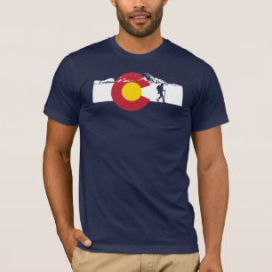 Colorado-Flaggen-T - Shirt - Wanderung Colorado
