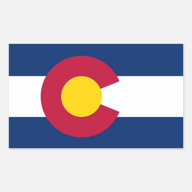 Colorado* Flaggenaufkleber Rechteckiger Aufkleber (Vorderseite)