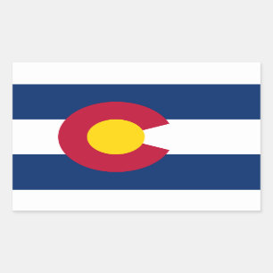 Colorado* Flaggenaufkleber Rechteckiger Aufkleber