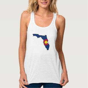 Colorado Florida Fahnenfahne Frauenracerattop Tank Top