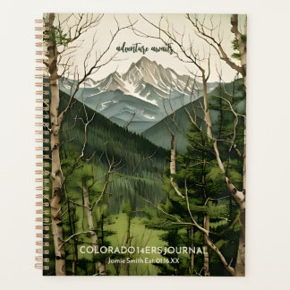 Colorado Fourteener Mountain Art CO 14ers Journal Planer