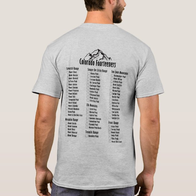 Colorado Fourteeners 2 versah Shirt der (Rückseite)
