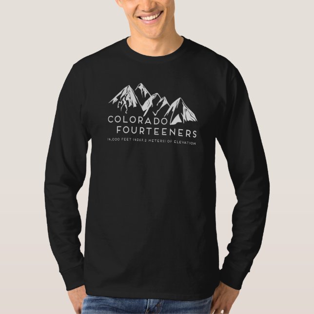 Colorado Fourteeners Rocky Mountain Staat Hiker Tr T-Shirt (Vorderseite)