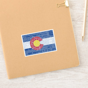 Colorado Fourteeners State Flag 14ers Aufkleber