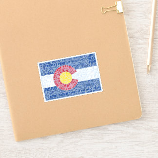 Colorado Fourteeners State Flag 14ers Aufkleber