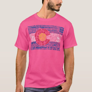 Colorado Fourteeners State Flag 14Ers T-Shirt