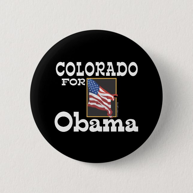 Colorado für Obama-Knopf Button (Vorderseite)
