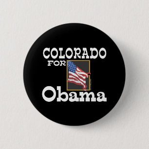 Colorado für Obama-Knopf Button