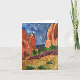 Colorado Garden of the Gods Aquarell gefaltet