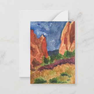 Colorado Garden of the Gods Aquarell Mitteilungskarte