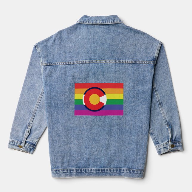 Colorado Gay Pride Jeansjacke (Rückseite)