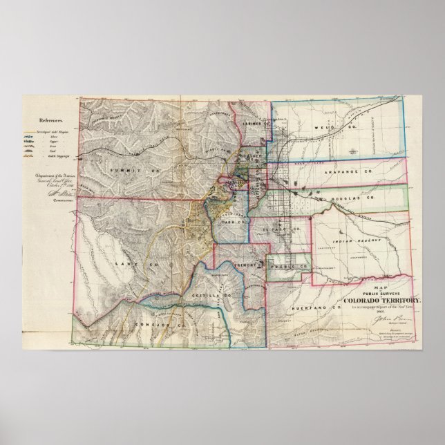 Colorado-Gebiet Poster (Vorne)