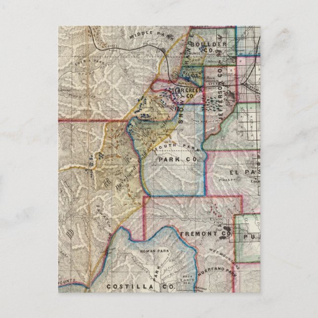 Colorado-Gebiet Postkarte (Vorderseite)