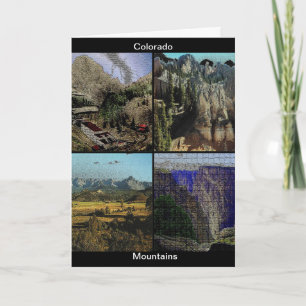 Colorado-Gebirge-Erholungs-Mosaik-Fotocollage Karte