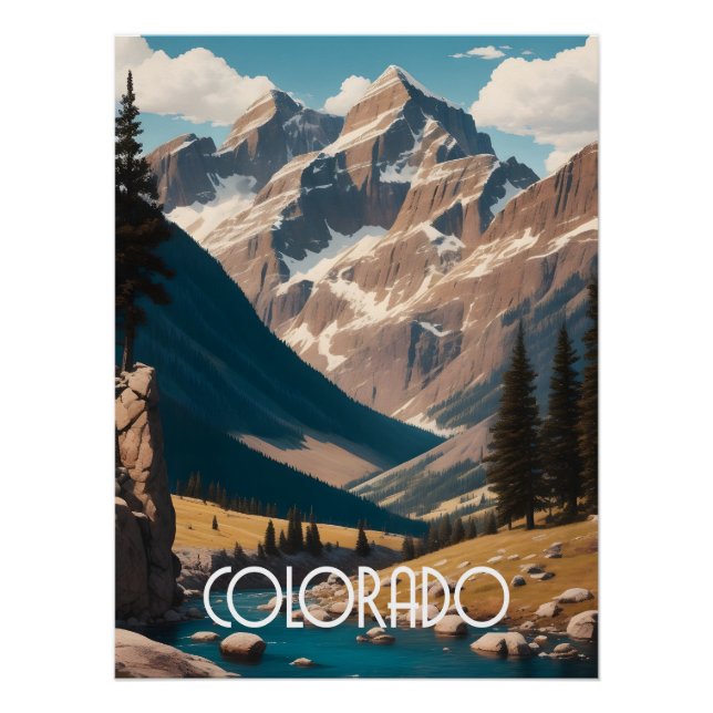 Colorado-Gebirge Reiseplakat Poster (Vorderseite)