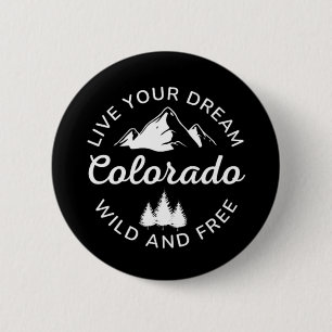 Colorado-Gebirge Vintage Button