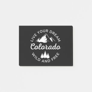 Colorado-Gebirge Vintage Post-it Klebezettel
