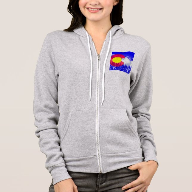Colorado-Gebirgsflagge Hoodie (Vorderseite)