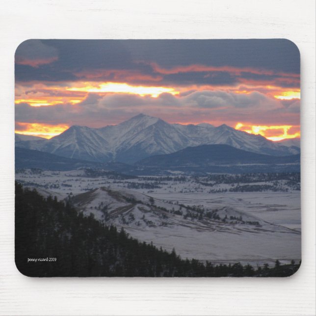 Colorado-Gebirgssonnenuntergang Mousepad (Vorne)