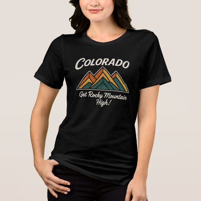 Colorado get rockey mountain high  Tri-Blend shirt (Vorderseite)