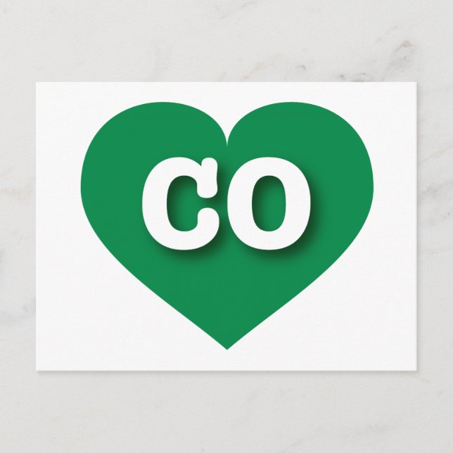 Colorado Green Heart - I Liebe CO Postkarte (Vorderseite)
