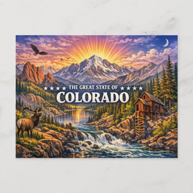 Colorado Grüße Postkarte (Vorderseite)