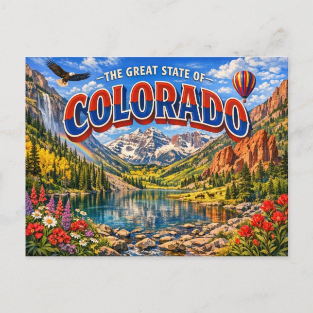 Colorado Grußpostkarte  Postkarte (Vorderseite)