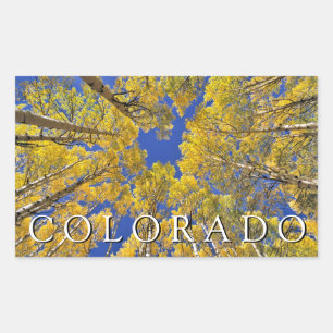 Colorado Herbst Espenwald im Herbst Rechteckiger Aufkleber