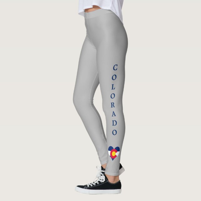 Colorado-Herz-Flaggen-Blau-Text Leggings (Links)