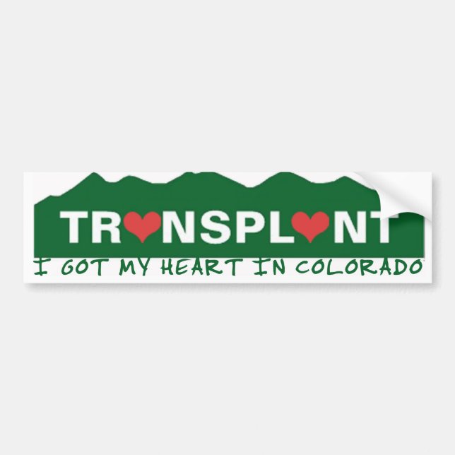 Colorado-Herz-Transplantation Autoaufkleber (Vorne)