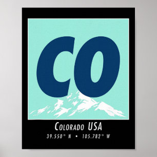 Colorado Hiking And Skiing Co Vintage Berg Sport Poster
