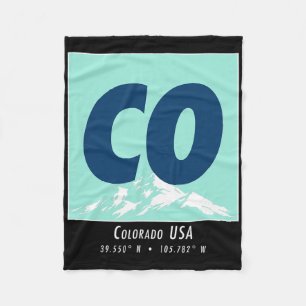 Colorado Hiking And Skiing Co Vintage Mountain Spo Fleecedecke