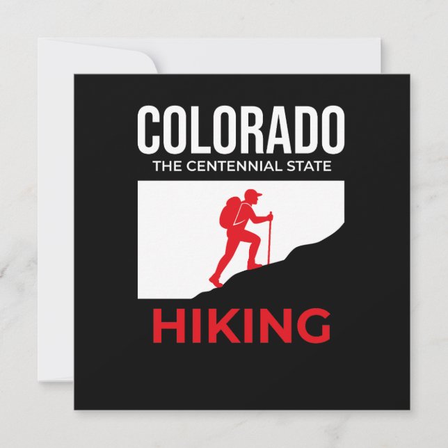 Colorado Hiking – The Centennial State USA Einladung (Vorderseite)