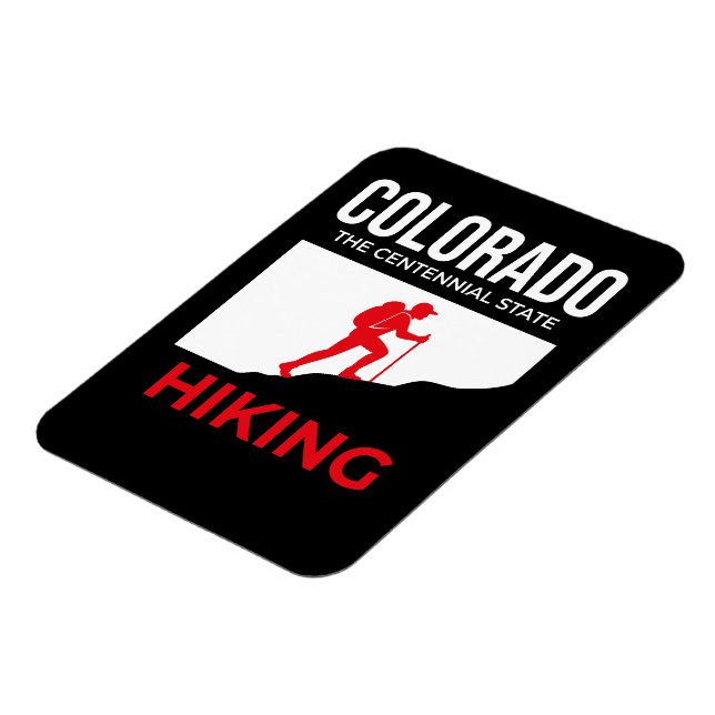 Colorado Hiking – The Centennial State USA Magnet (Linke Seite)