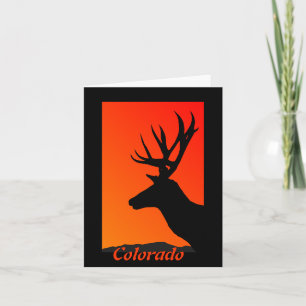 Colorado-Hirsch-Silhouette-Notizkarte Feiertagskarte