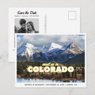 Colorado-Hochzeits-Save-the-Date-Postkarte Postkarte
