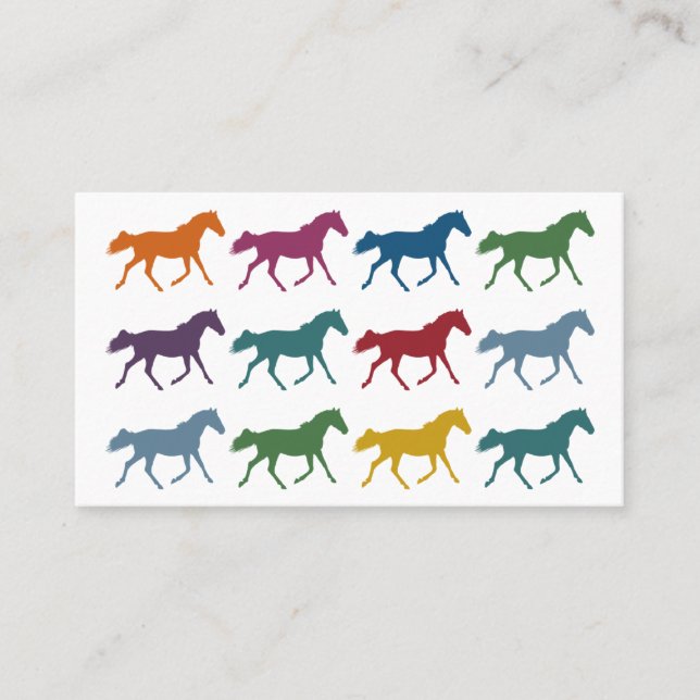 Colorado Horses Business Cards Visitenkarte (Vorderseite)
