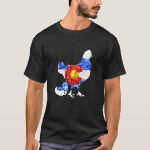 Colorado Hühnerflagge Mama Henne Bauerngarten Mutt T-Shirt