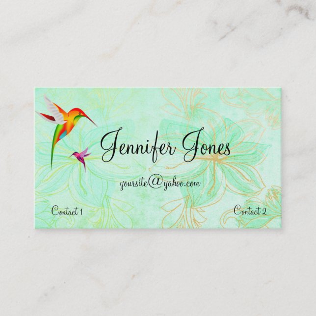 Colorado Hummingbirds 2 Business Card Visitenkarte (Vorderseite)