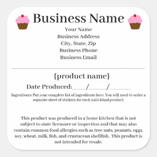 Colorado Hütte Food Law Zuhause-Backlabel Quadratischer Aufkleber