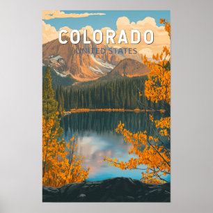 Colorado-Illustration Reise Kunst Vintage Poster