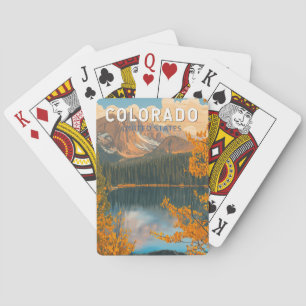 Colorado-Illustration Reise Kunst Vintage Spielkarten