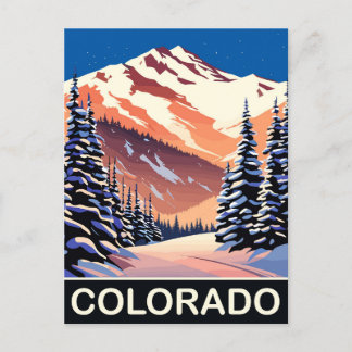 Colorado im Schnee, Vintage-Reise Postkarte