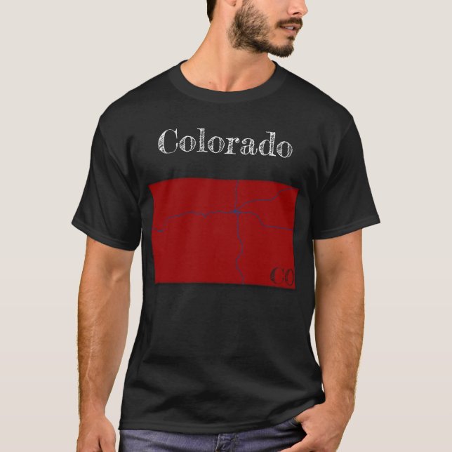Colorado Interstates [Berry Red Design] T-Shirt (Vorderseite)