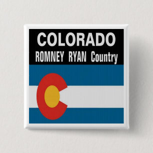 COLORADO ist Romney Ryan Land-Knopf Button