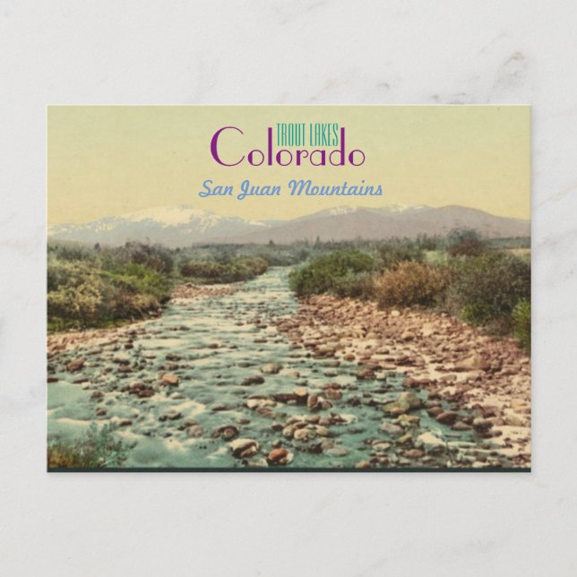 Colorado-Karte Postkarte (Vorderseite)