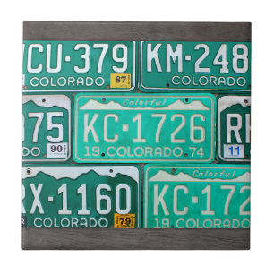 Colorado-Kennzeichen-Karte Keramikfliese