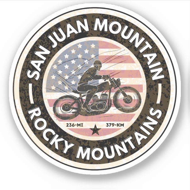 Colorado Landschaftlich Byway San Juan Skyway Aufkleber (Vorderseite)