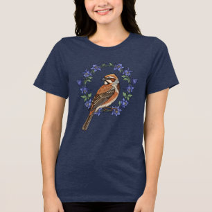 Colorado Lerchenstärling umgeben von Akelei Tri-Blend Shirt