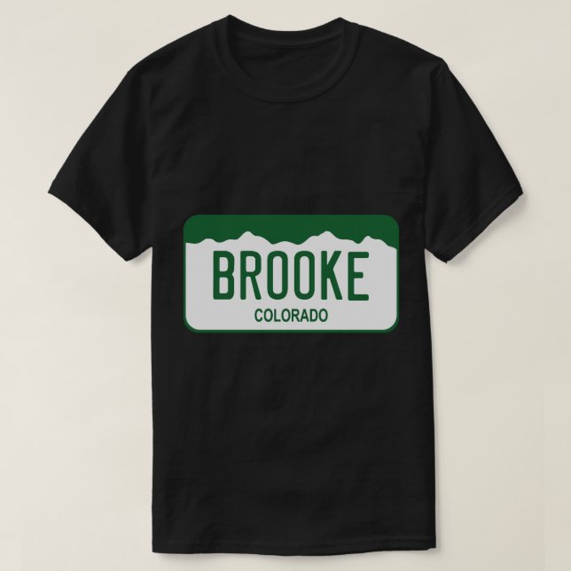 Colorado License Plate - Brooke T-Shirt (Design vorne)
